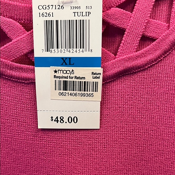 Gable & Gauge Tulip/Fuchsia Short Sleeve Top - Picture 3 of 6